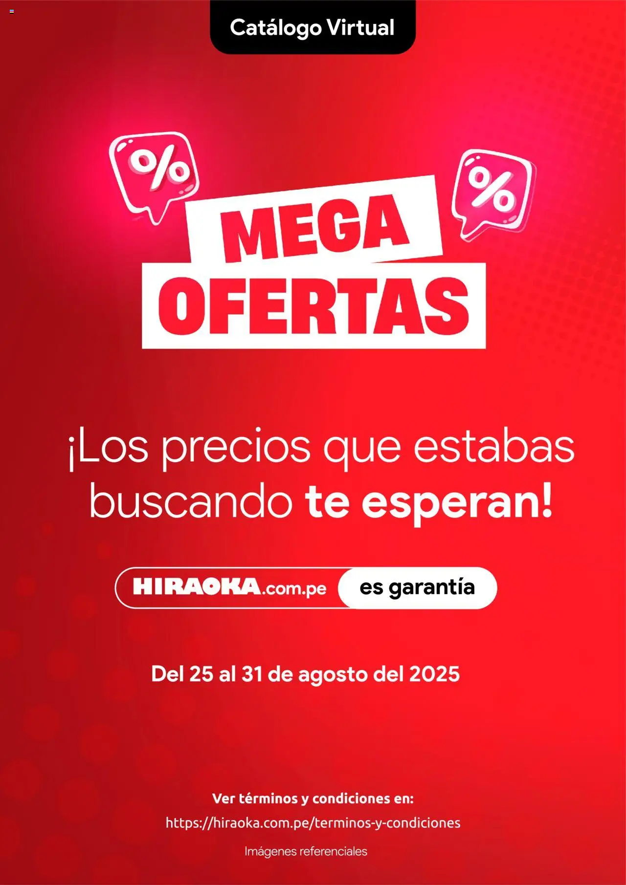 Hiraoka Catálogo (25/08/2025 - 31/08/2025) - ofertas de hoy - número de página 1