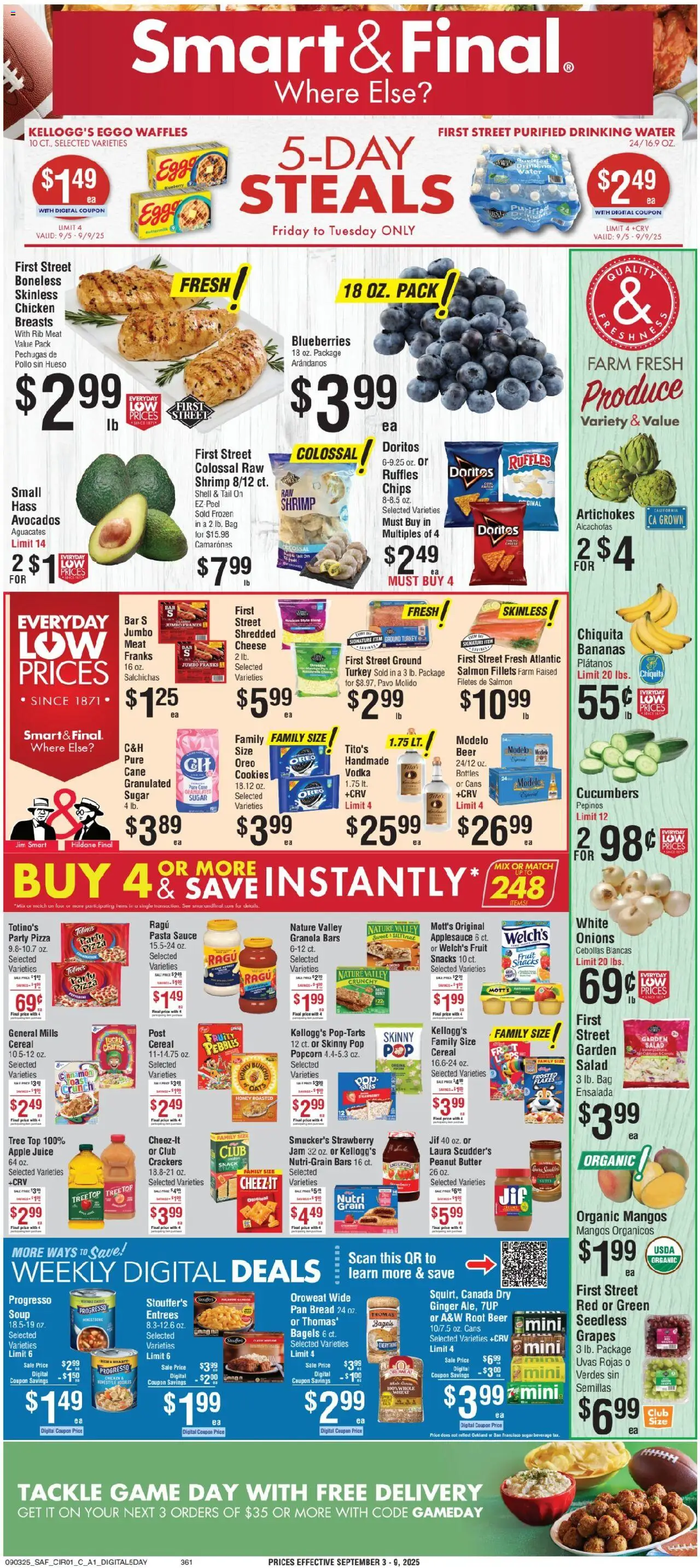 Smart & Final Weekly Ad 2 from 09/05/2025 - Flyer - Page number 1