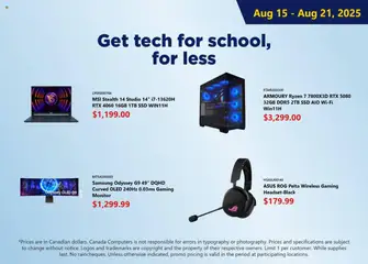 Preview of leaflet Weekly flyer from shop Canada Computers is valid from Aug 15, 2025