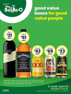 Preview of catalogue Catalogue BINNINGUP from shop The Bottle-O valid 16/02/2026