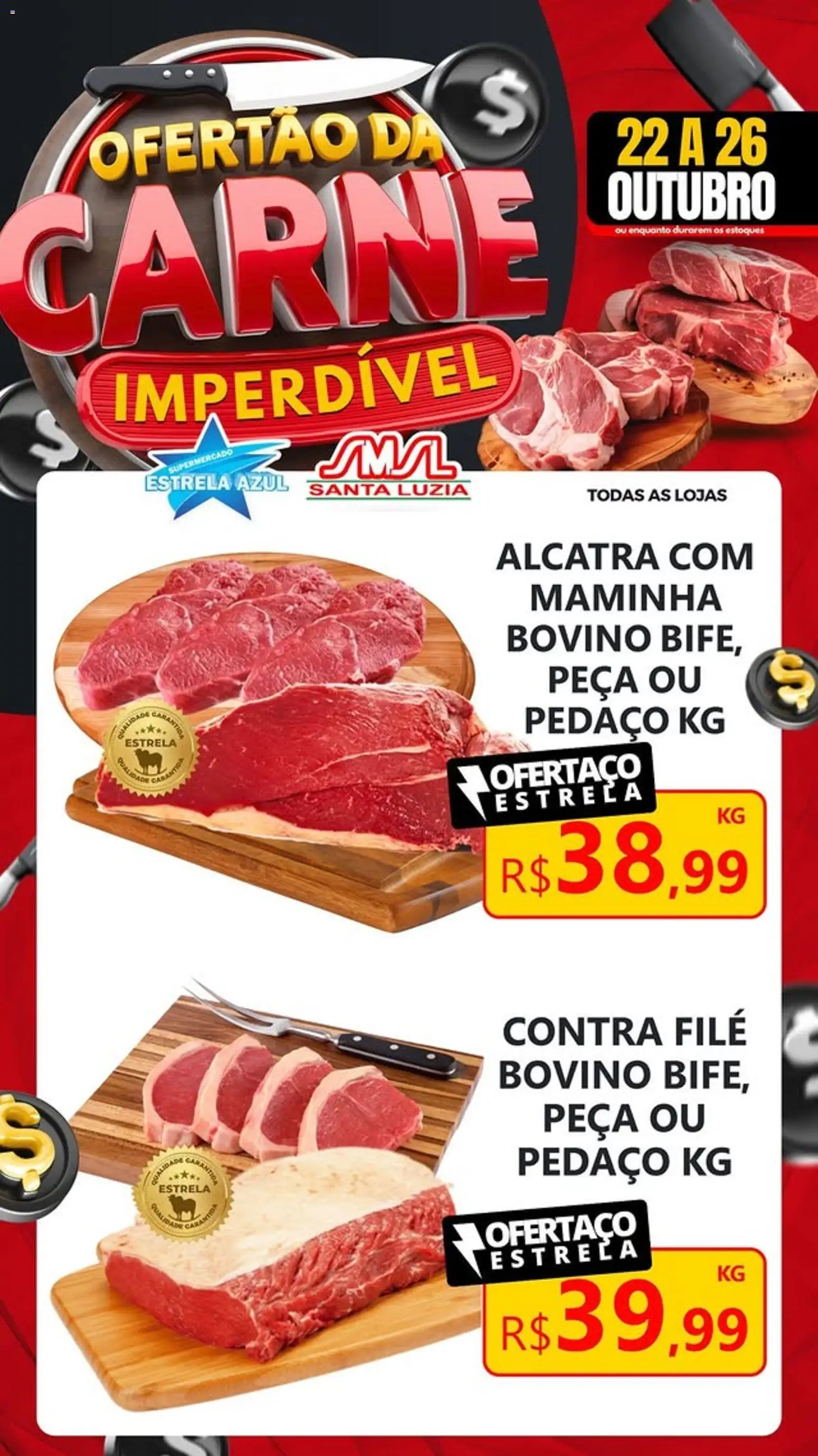 Estrela Azul folheto "Ofertas Carne" válido a partir de 22/10/2025 - número de página 1