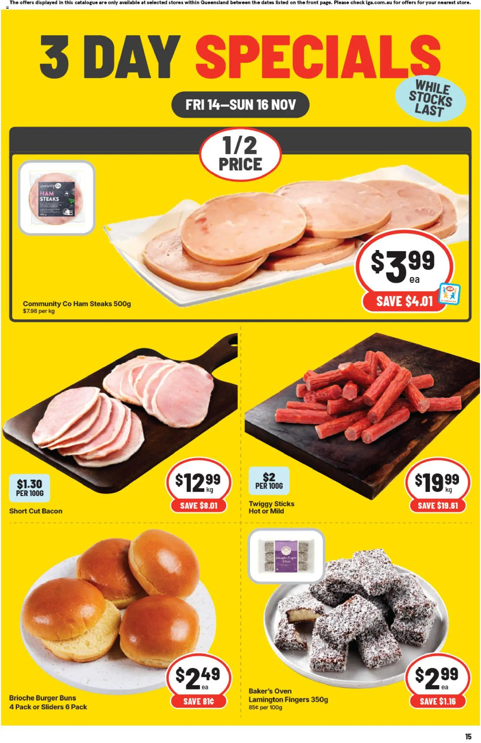 Preview of catalogue 3 Day Specials QLD from shop IGA valid 14/11/2025