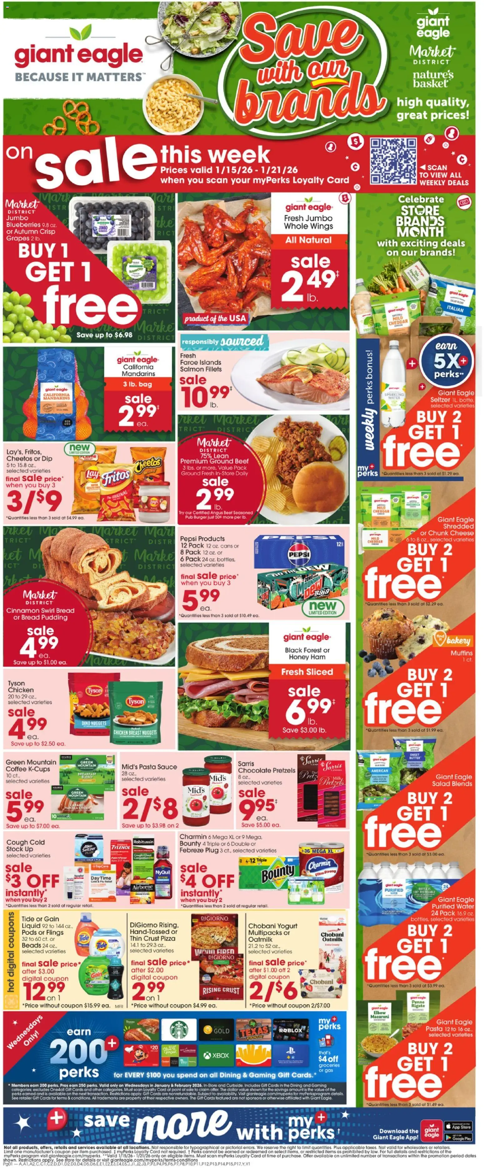 Giant Eagle Weekly Ad from 01/15/2026 >> Flyer