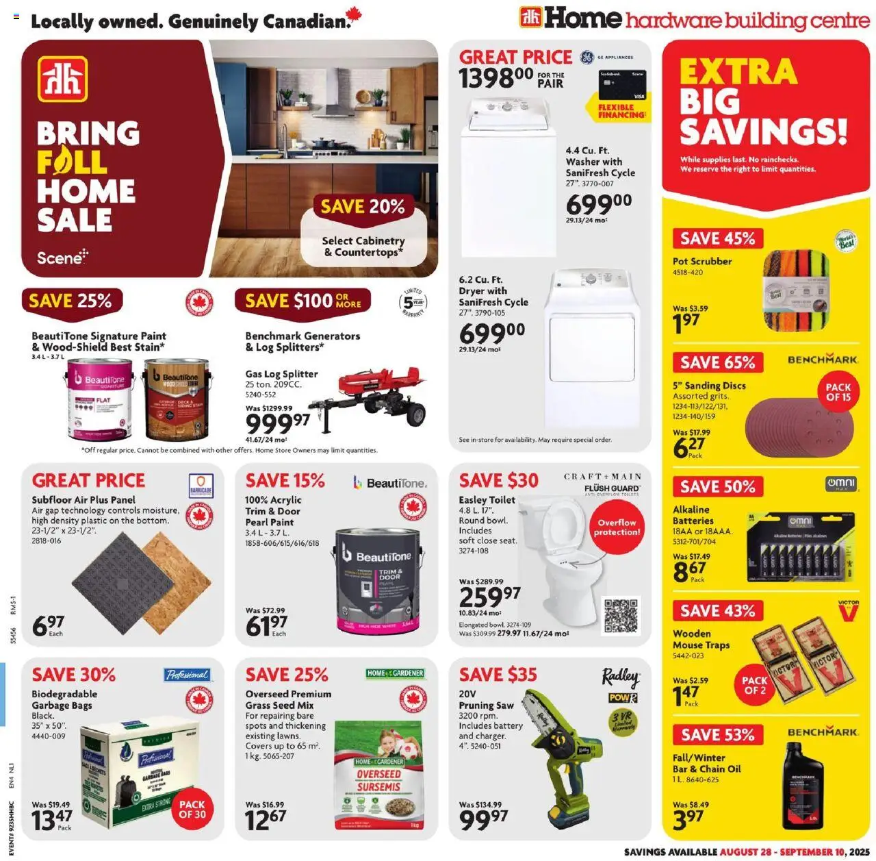 Home Hardware flyer valid from Aug 28, 2025 - page number 1