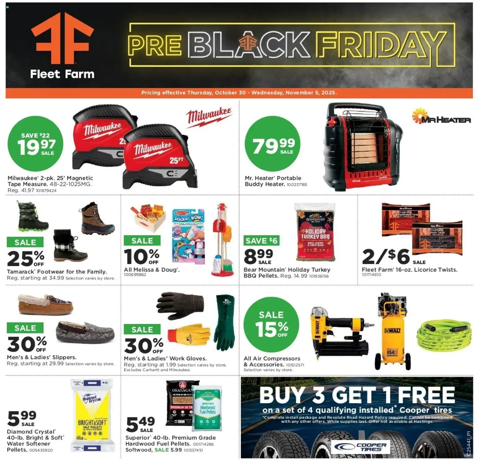 Ad Preview of Mills Fleet Farm Early Black Friday from 10/30/2025