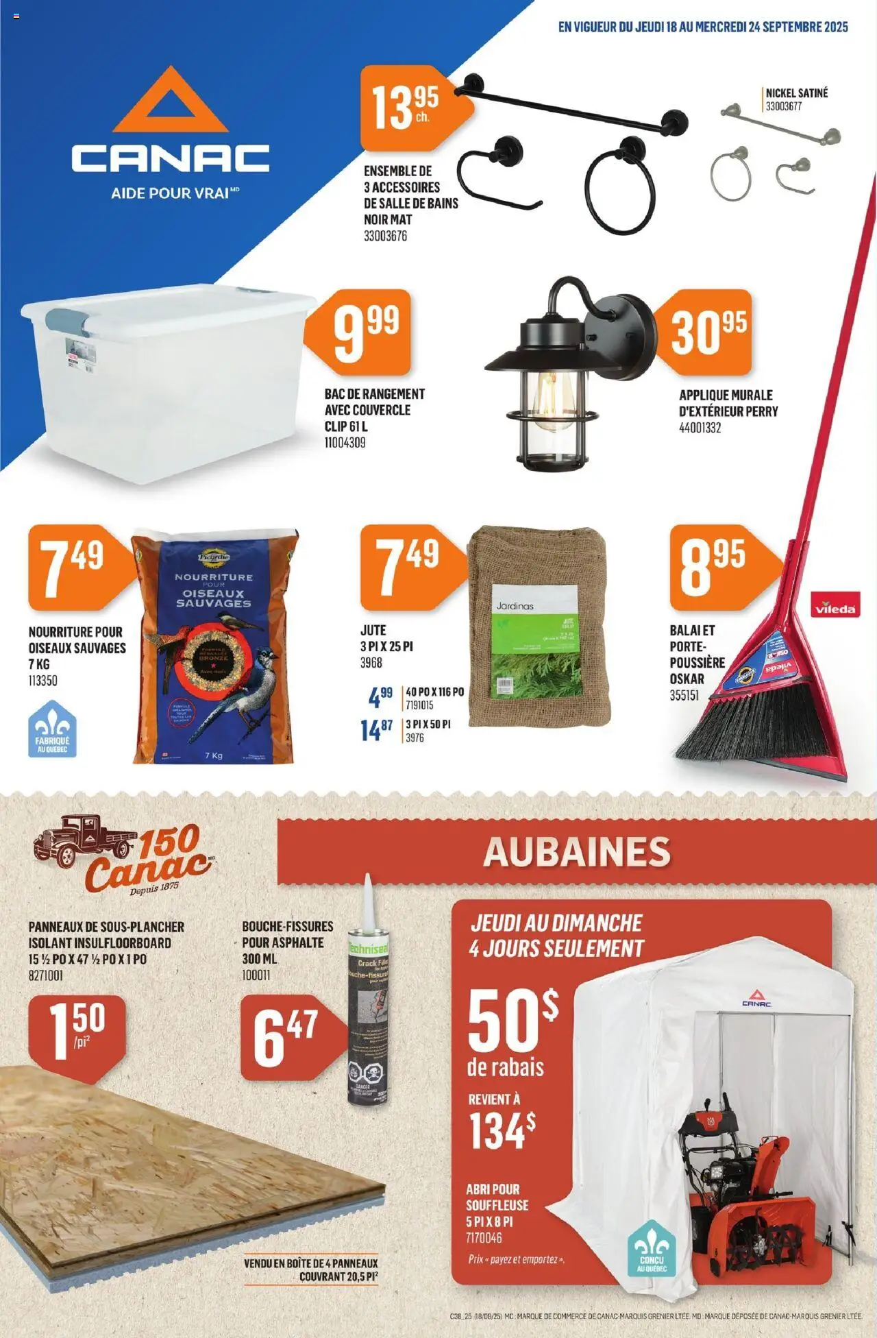 Canac flyer valid from Sep 18, 2025 - page number 1
