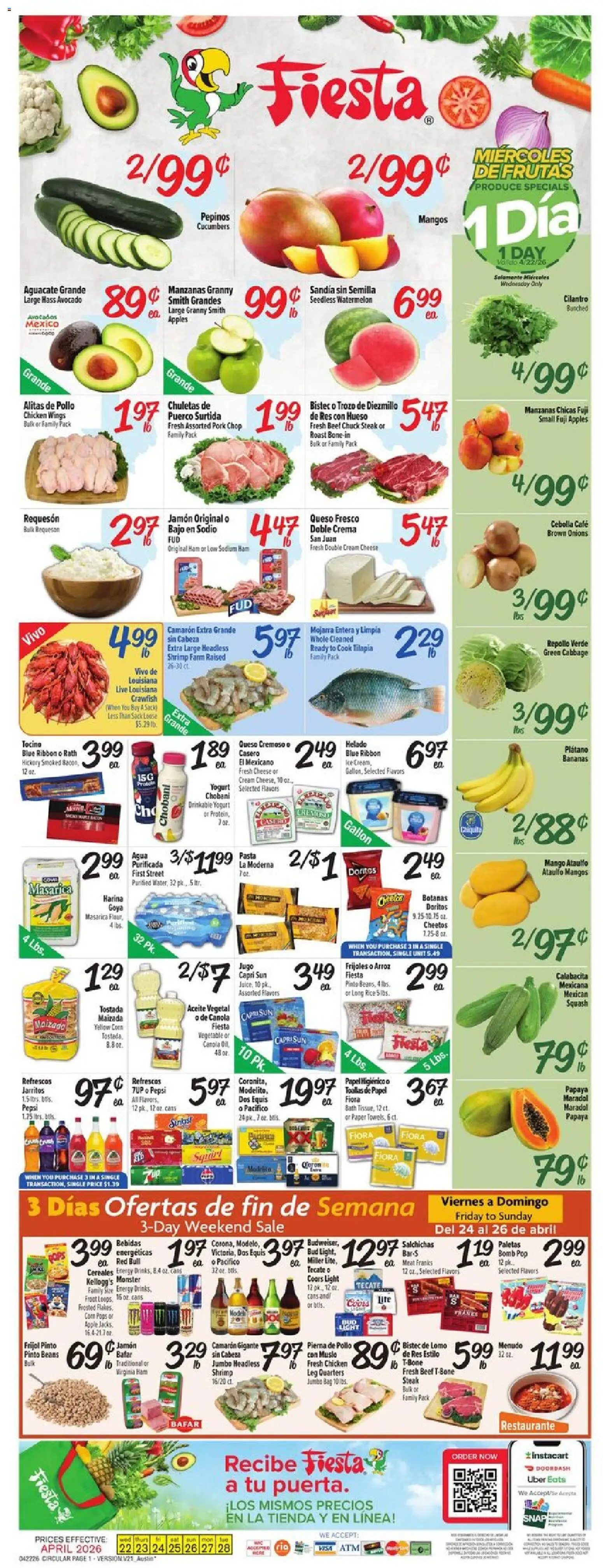 Ad Preview of Fiesta Mart Fiesta Mart Weekly Ad from 04/22/2026