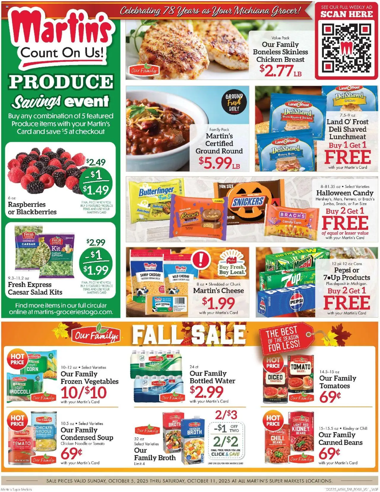 Martin’s Weekly Ad from 10/05/2025 - Flyer - Page number 1