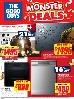 Preview of catalogue Monster Deals from shop The Good Guys valid 24/09/2025