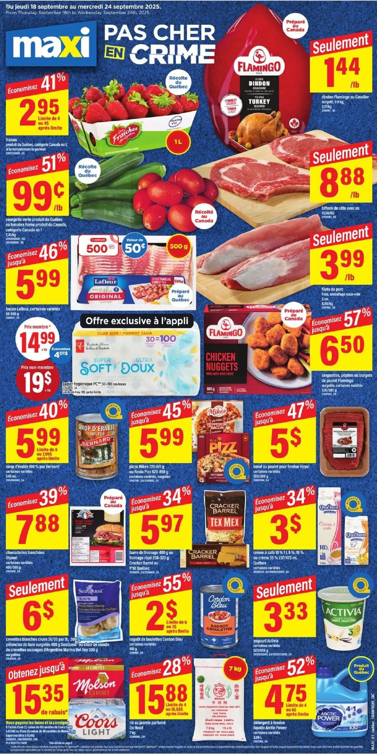 Preview of leaflet Weekly flyer / circulaire from shop Maxi is valid from Sep 18, 2025