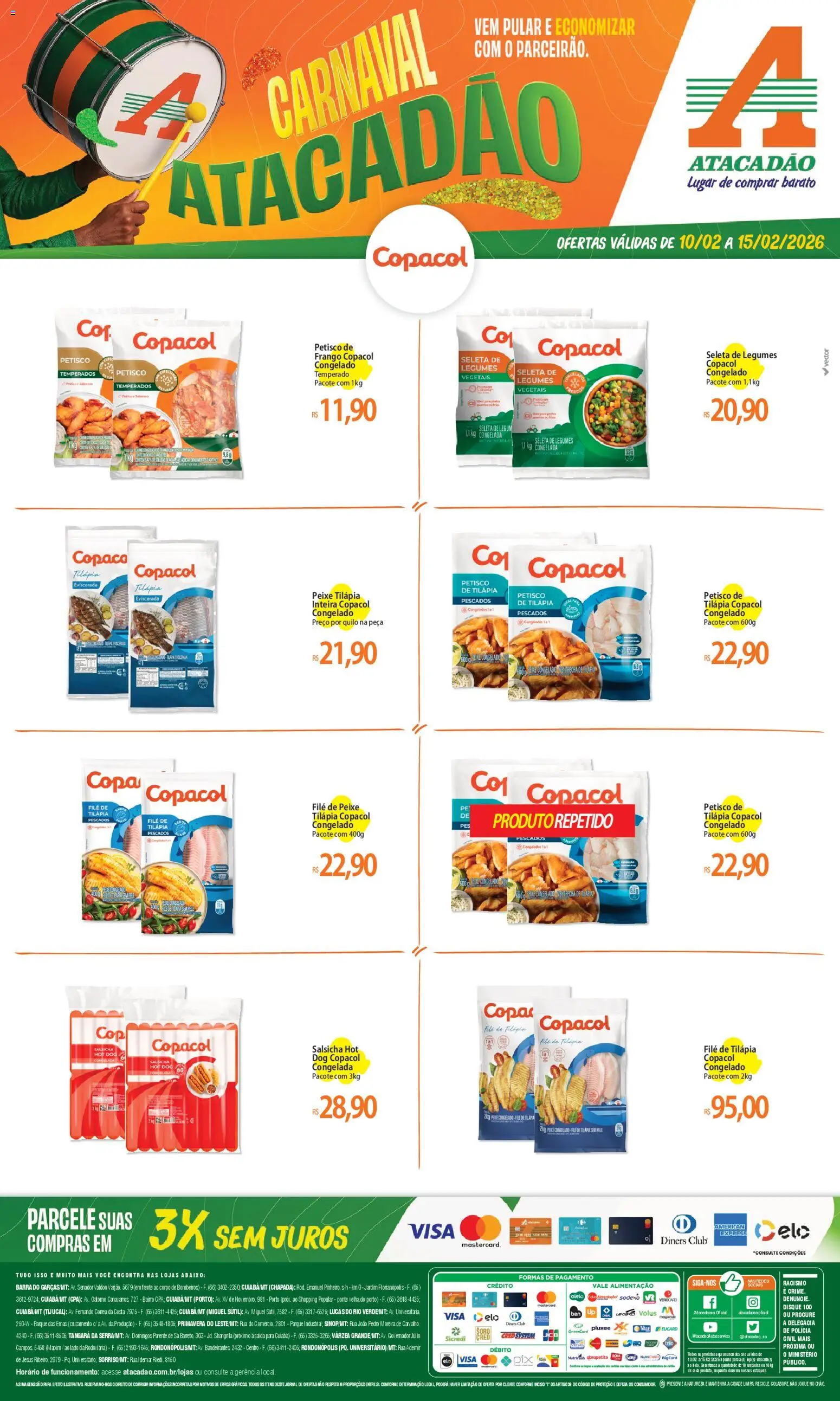 Pré-Visualização do folheto "Ofertas - MT" da loja Atacadão válido a partir de 10/02/2026