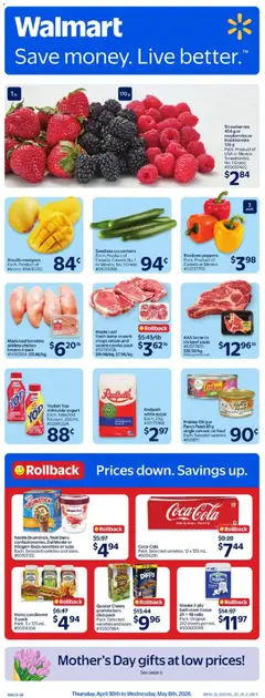 Un aperçu du dépliant Walmart weekly flyer du magasin Walmart est valide à partir 30 avr. 2026