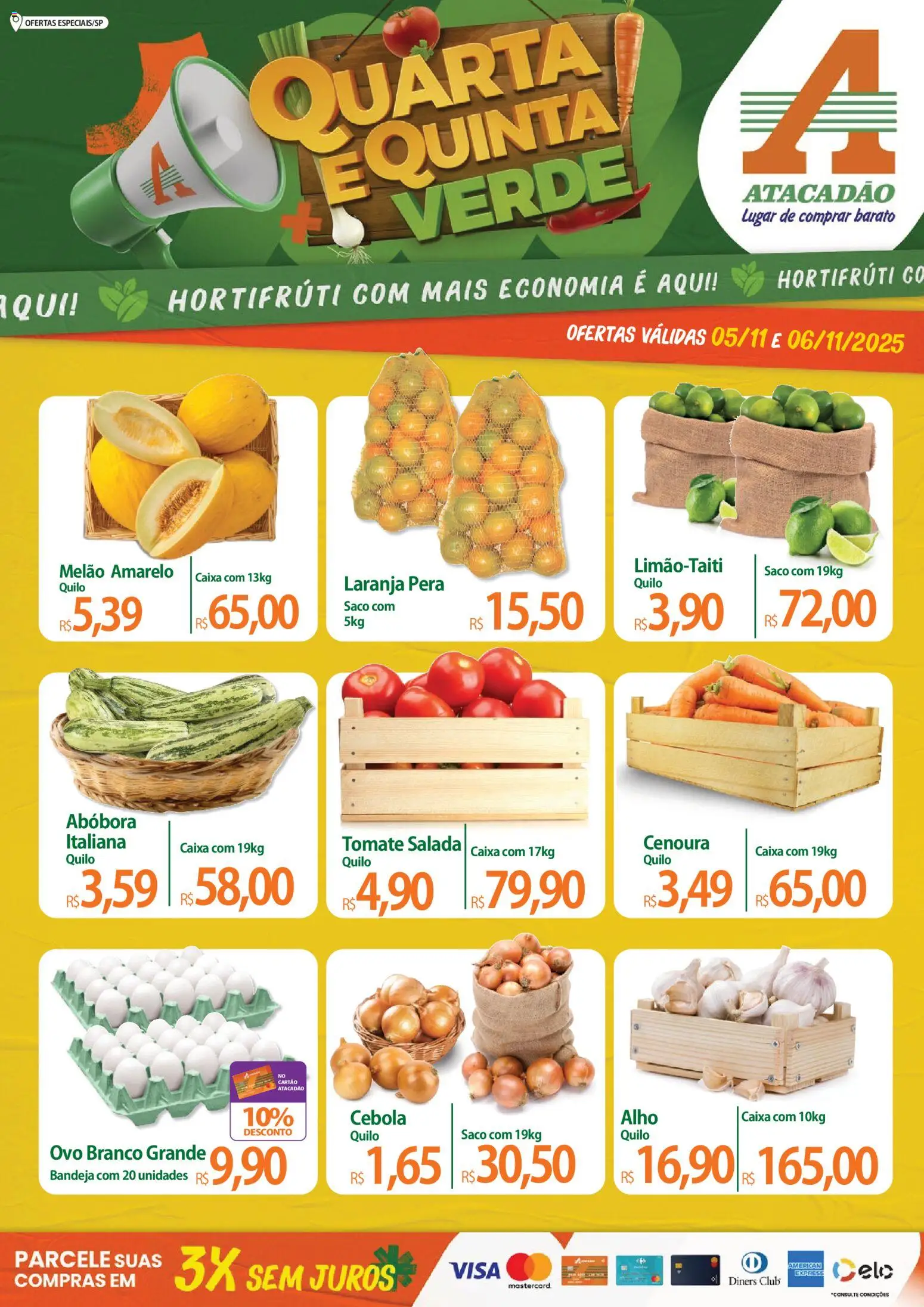 Pré-Visualização do folheto "Ofertas - SP" da loja Atacadão válido a partir de 05/11/2025