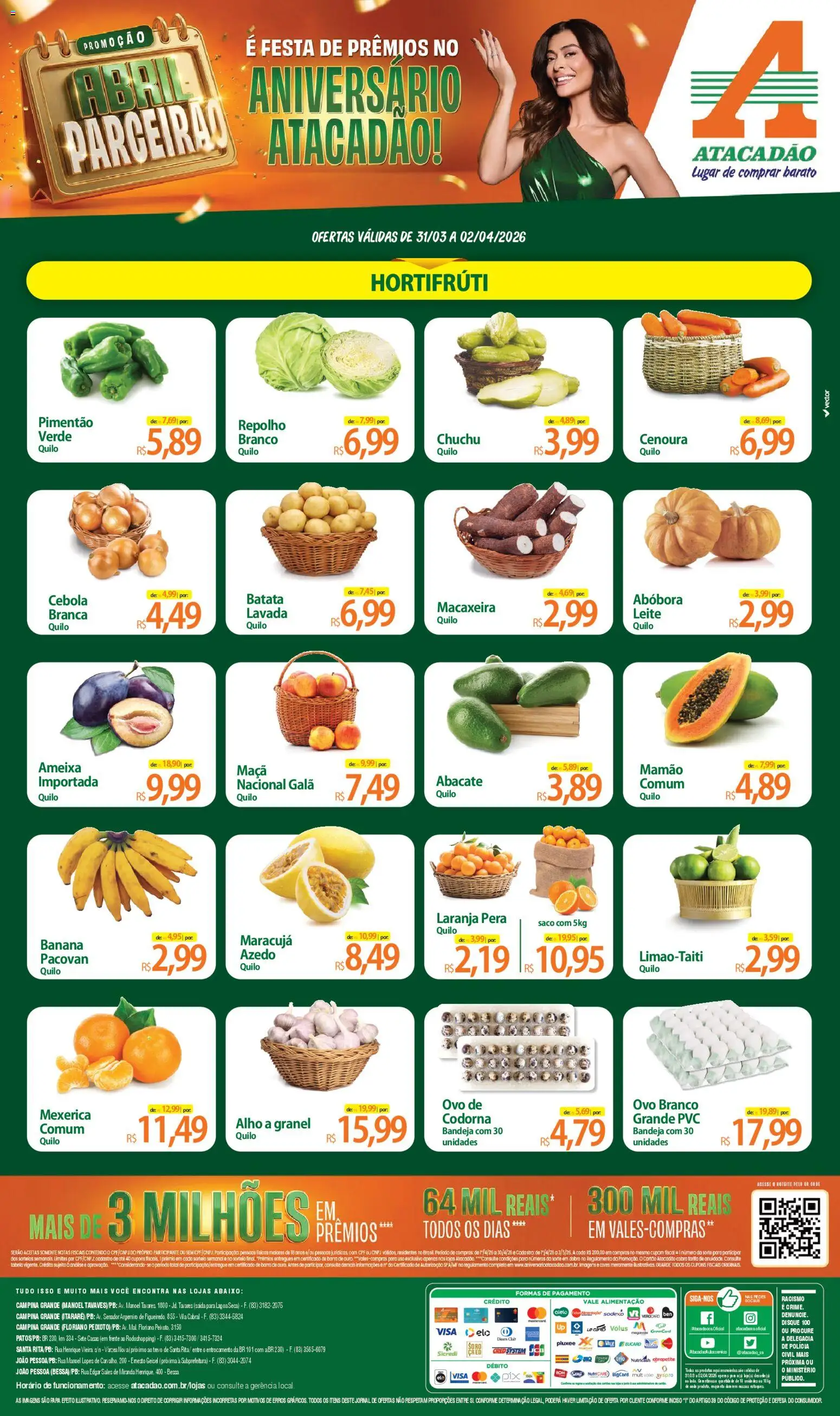 Pré-Visualização do folheto "Atacadão ofertas - PB" da loja Atacadão válido a partir de 31/03/2026