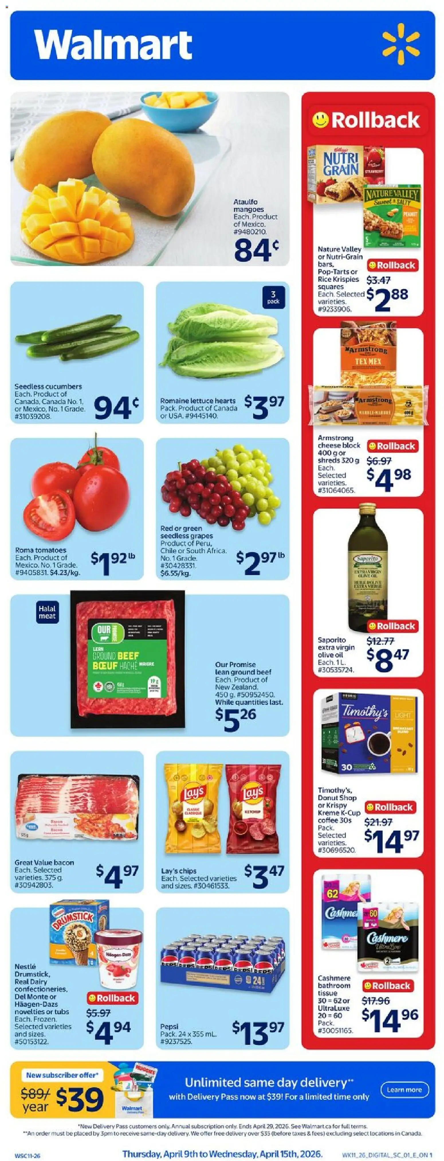 Preview of leaflet Walmart weekly flyer from shop Walmart is valid from Apr 09, 2026