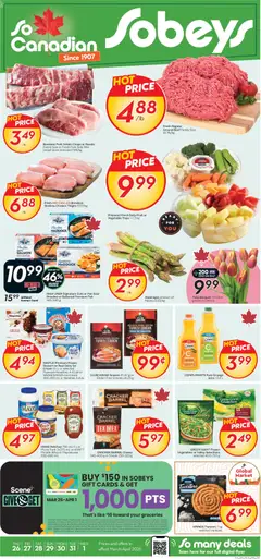 Preview of leaflet Sobeys weekly flyer / circulaire from shop Sobeys is valid from Mar 26, 2026