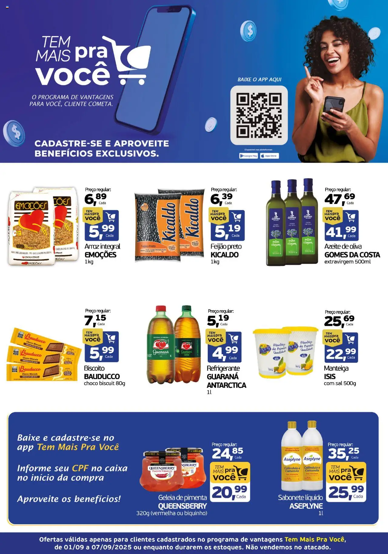 Cometa Supermercados folheto "Ofertas App Tem Mais Pra Você" válido a partir de 01/09/2025 - número de página 1