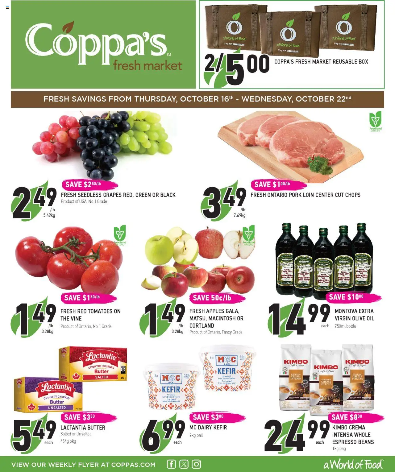 Coppas Fresh Market flyer valid from Oct 16, 2025 - page number 1