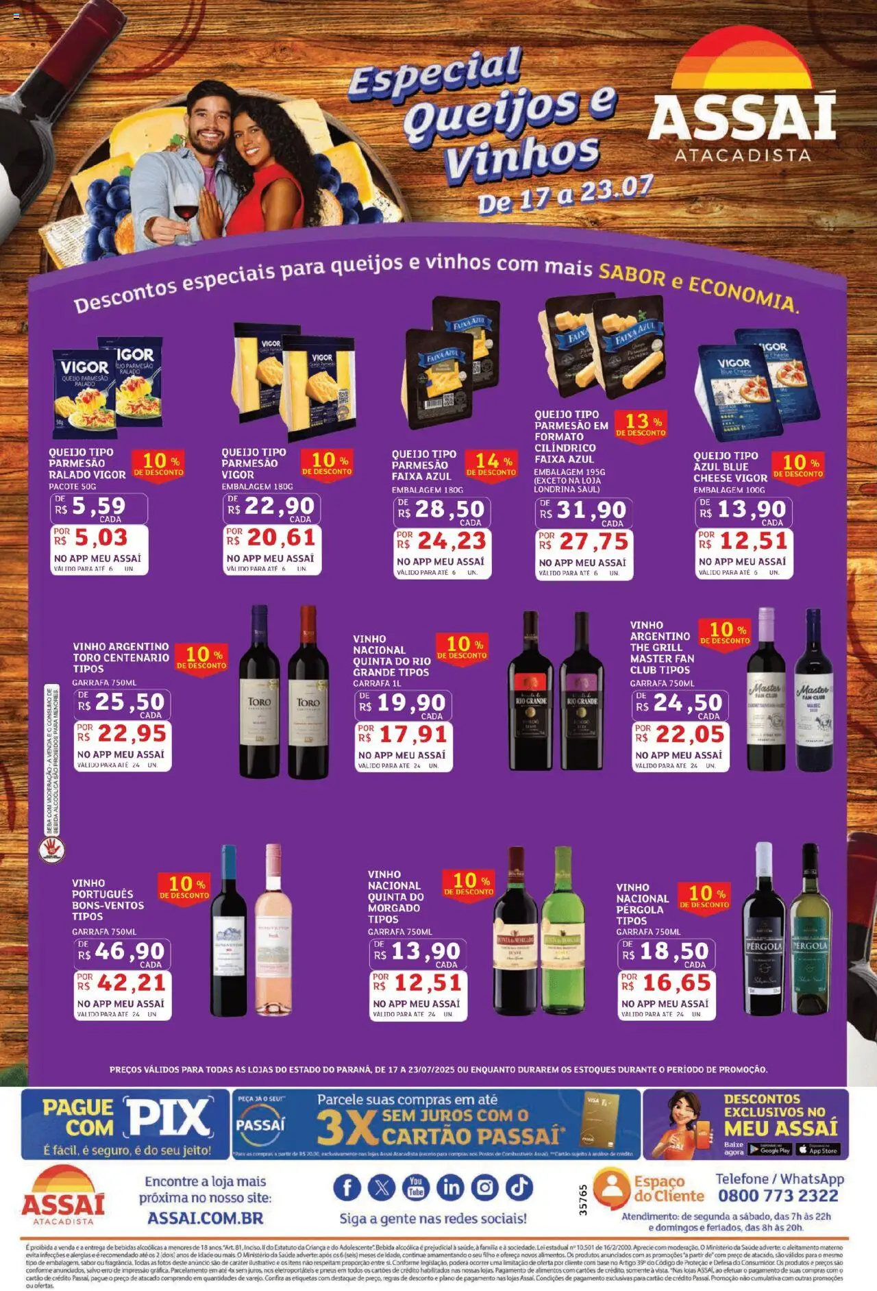 Assaí Atacadista folheto "Encarte - PR" válido a partir de 17/07/2025 - número de página 1