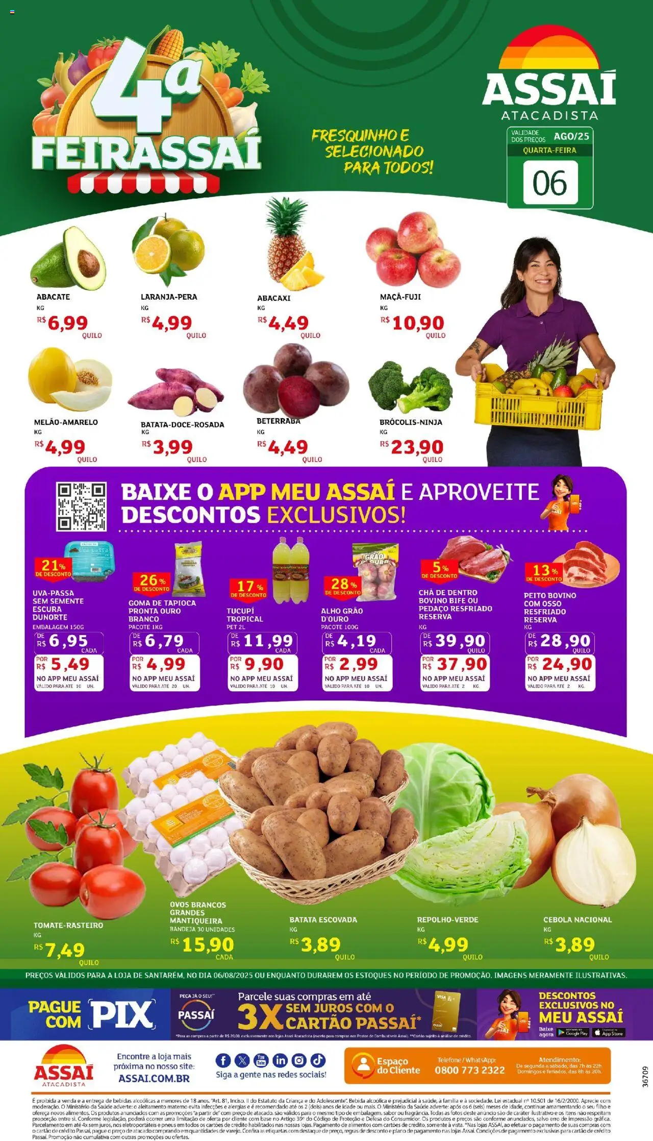 Assaí Atacadista folheto "Encarte - PA" válido a partir de 06/08/2025 - número de página 1 - Telefone, Bebidas, Pneus, Abacaxi, Beterraba, Abacate, Chá, Alho