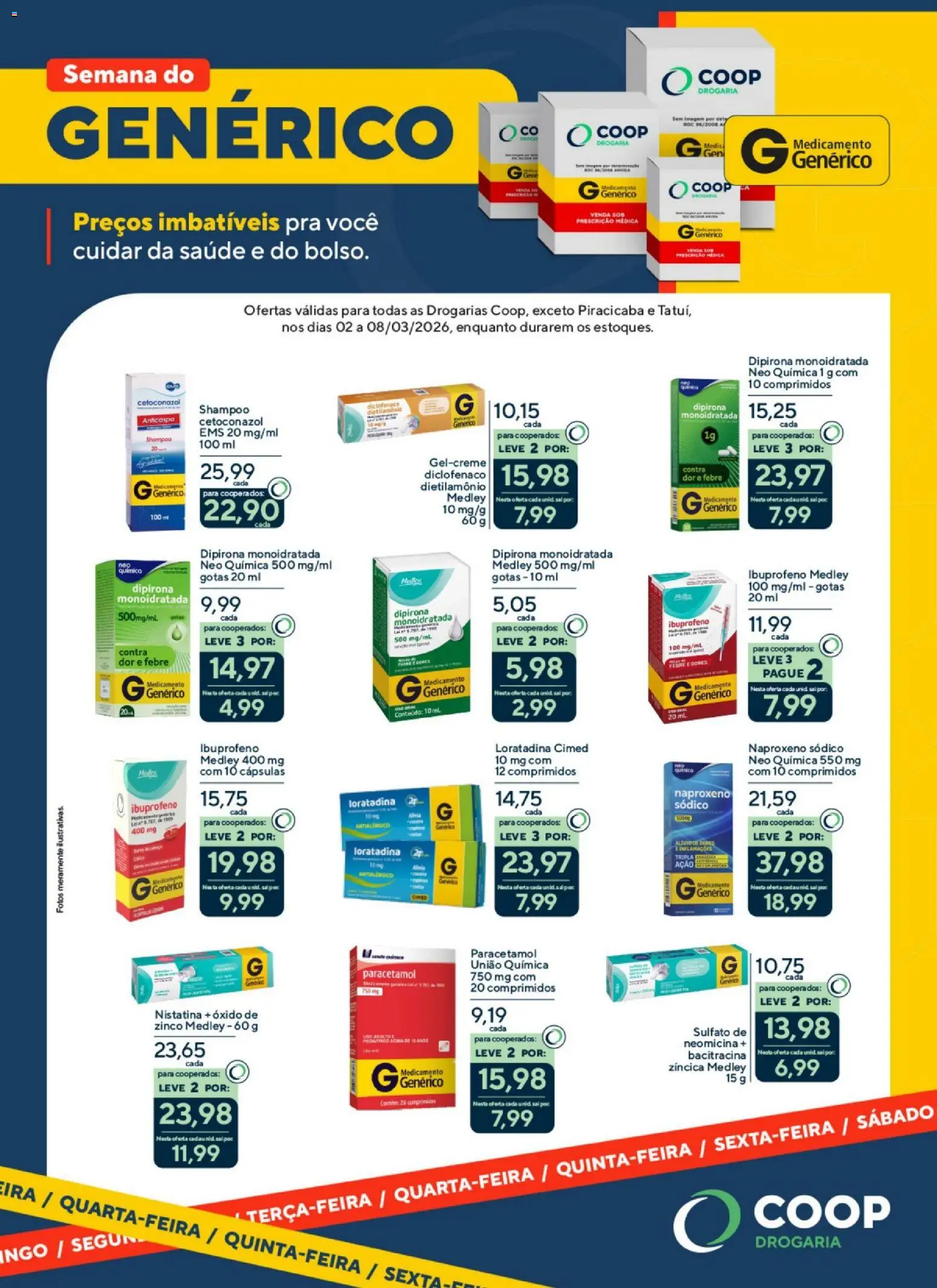 Pré-Visualização do folheto "Coop ofertas Genéricos " da loja Coop válido a partir de 02/03/2026 - Shampoo, Sal, Pó, Cápsulas