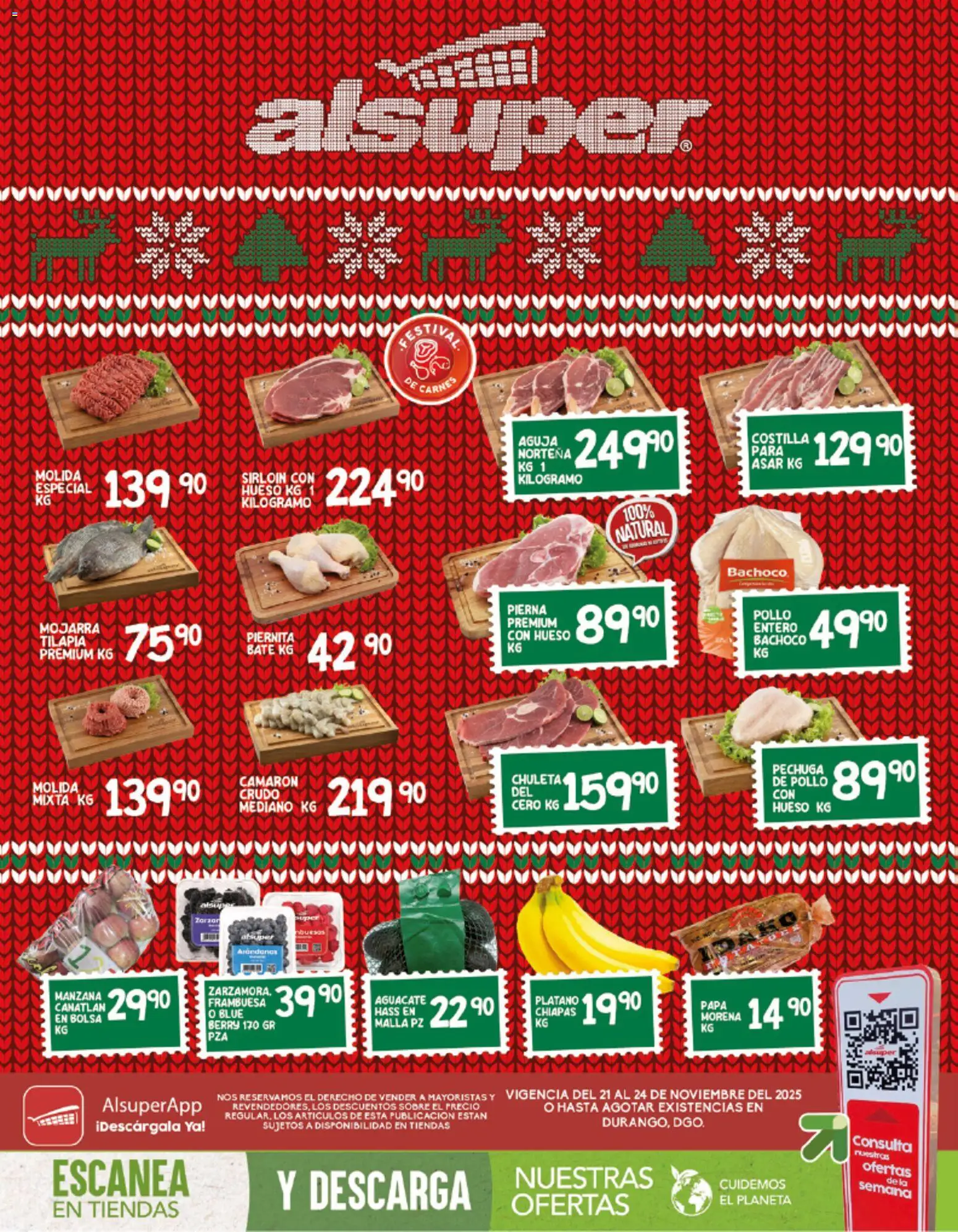 Vista previa las ofertas de la tienda Alsuper - Folleto Durango desde el 21/11/2025 
