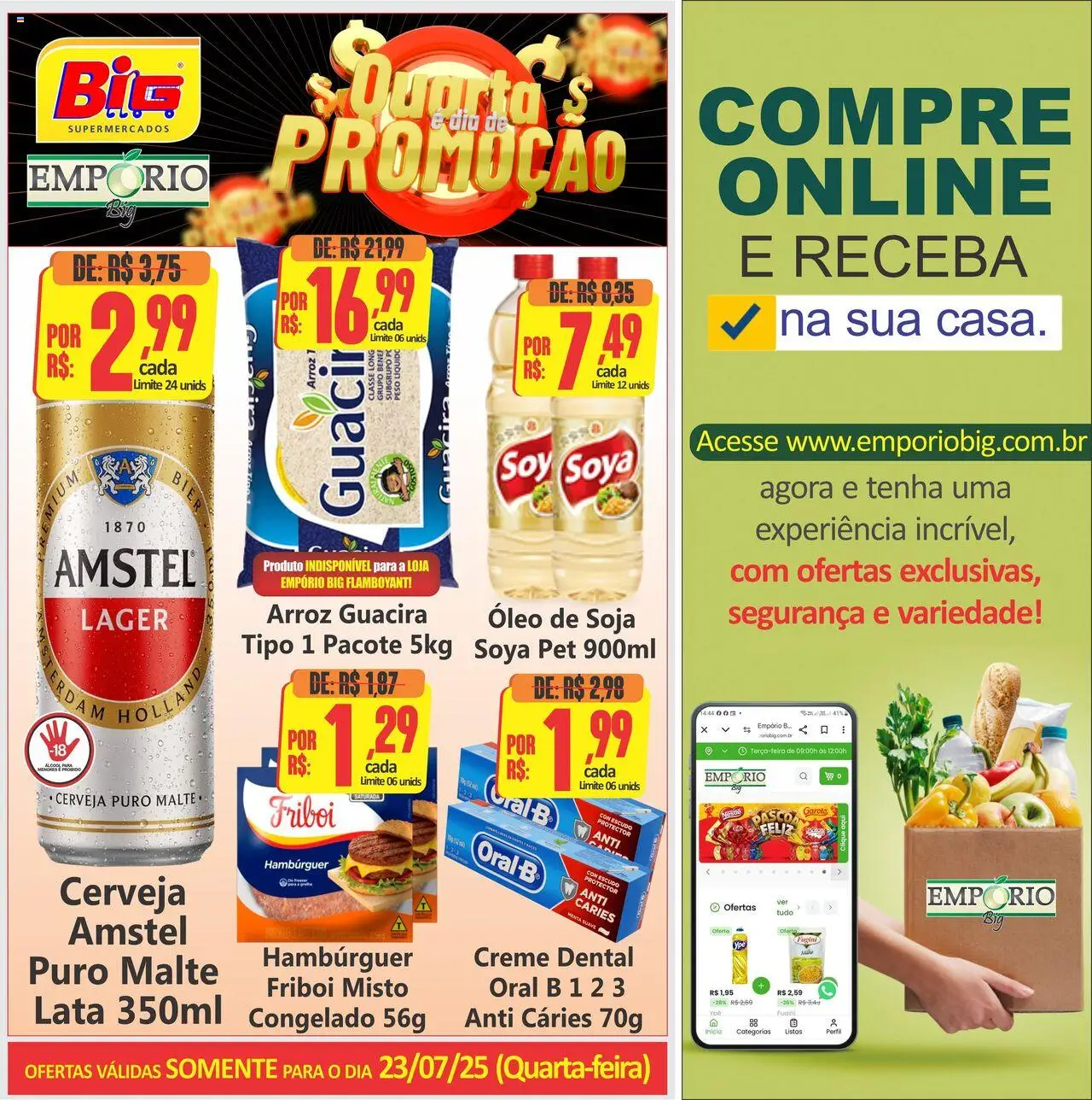 Big Supermercados folheto "Ofertas atuais" válido a partir de 23/07/2025 - número de página 1