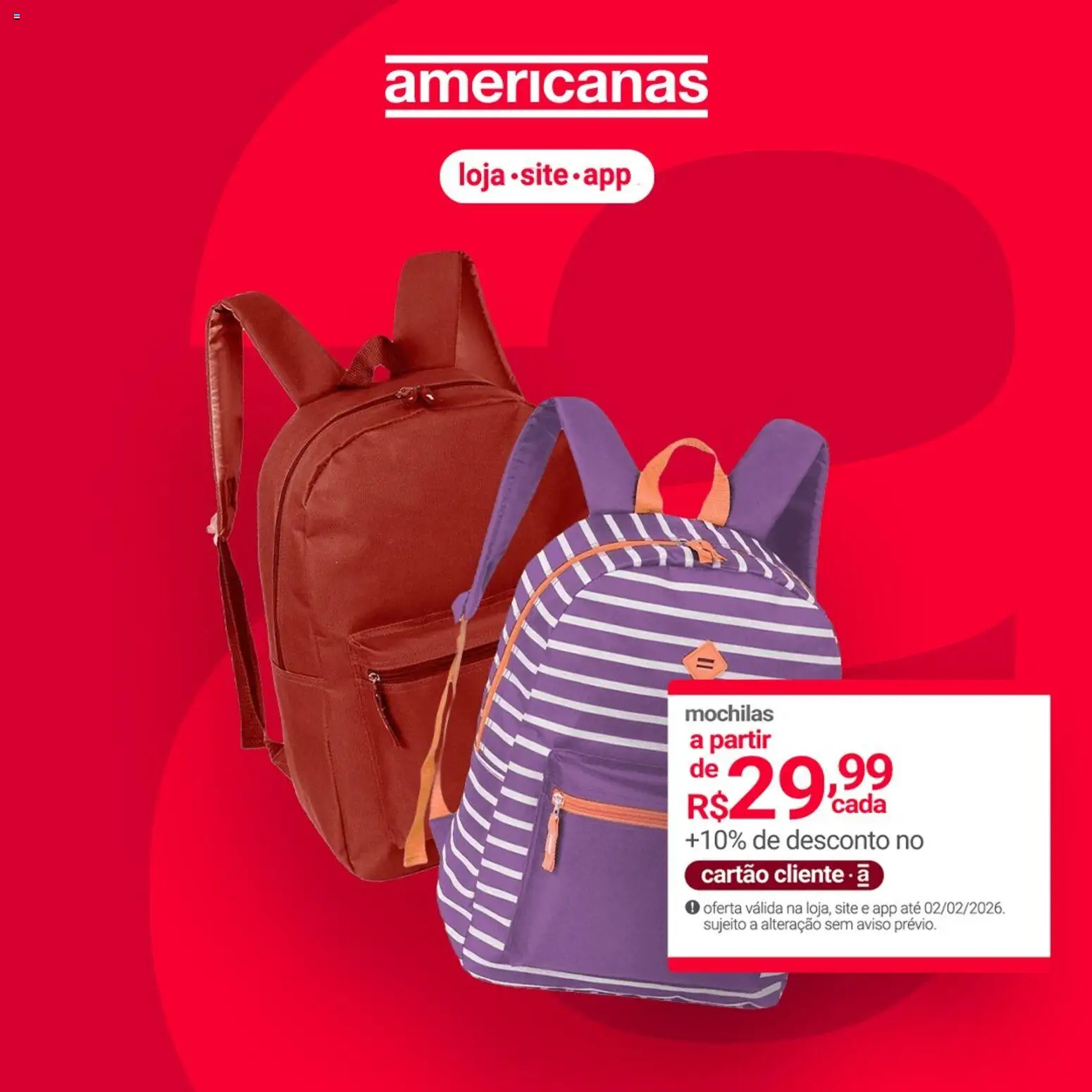 Pré-Visualização do folheto "Ofertas atuais" da loja Lojas Americanas válido a partir de 17/01/2026