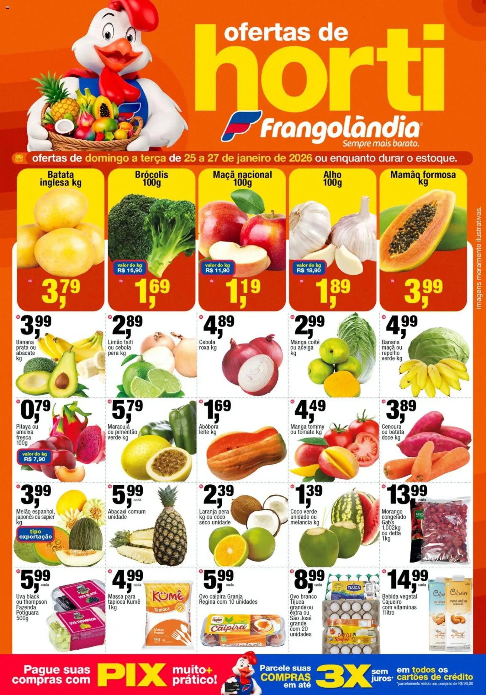 Pré-Visualização do folheto "Ofertas da semana" da loja Frangolândia válido a partir de 25/01/2026