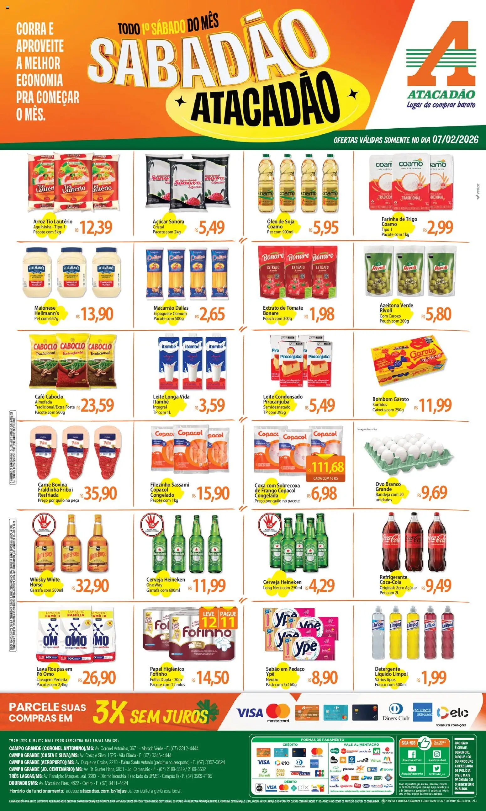Pré-Visualização do folheto "Ofertas - MS" da loja Atacadão válido a partir de 07/02/2026