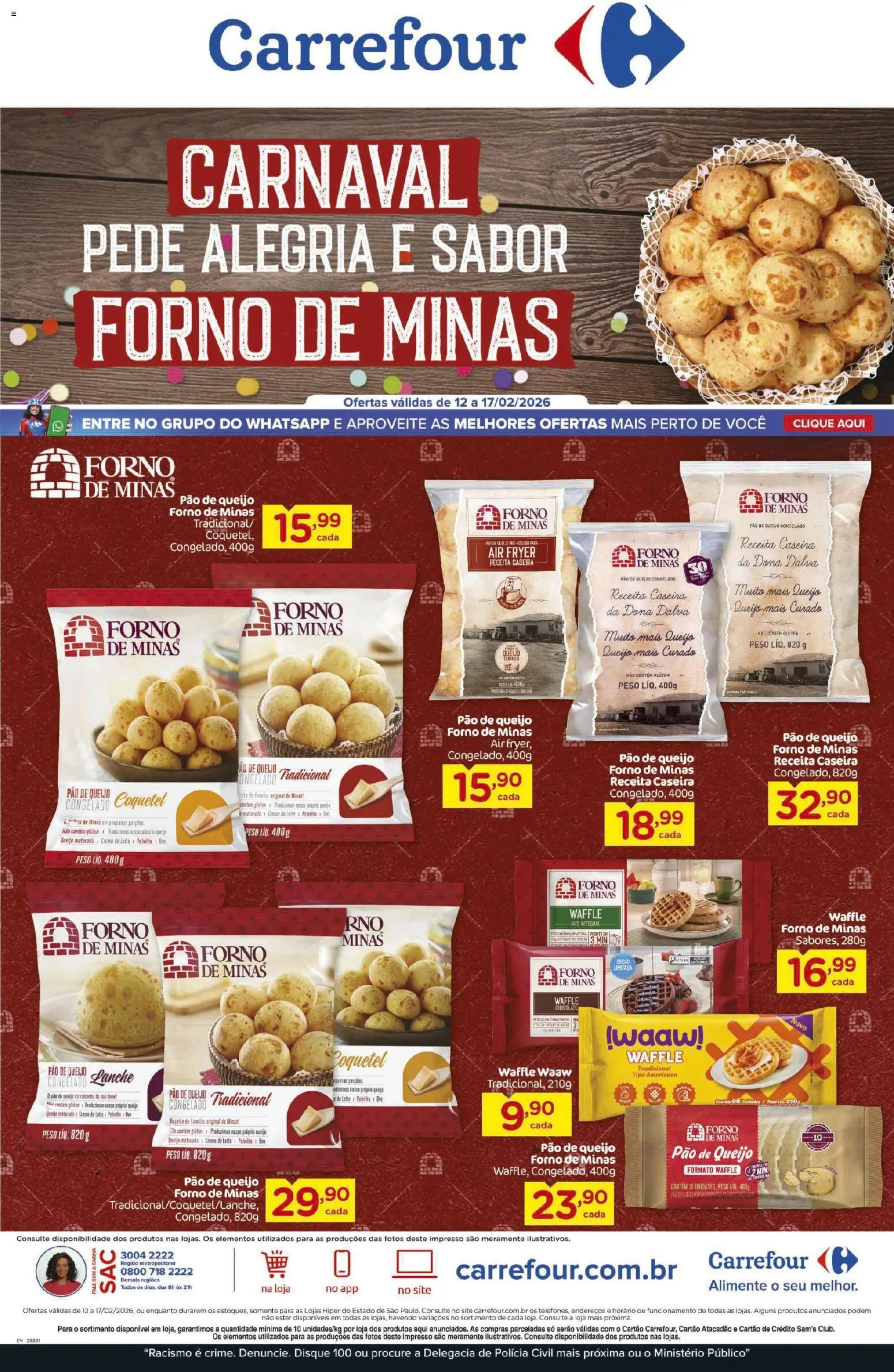 Pré-Visualização do folheto "Ofertas Carnaval" da loja Carrefour válido a partir de 12/02/2026