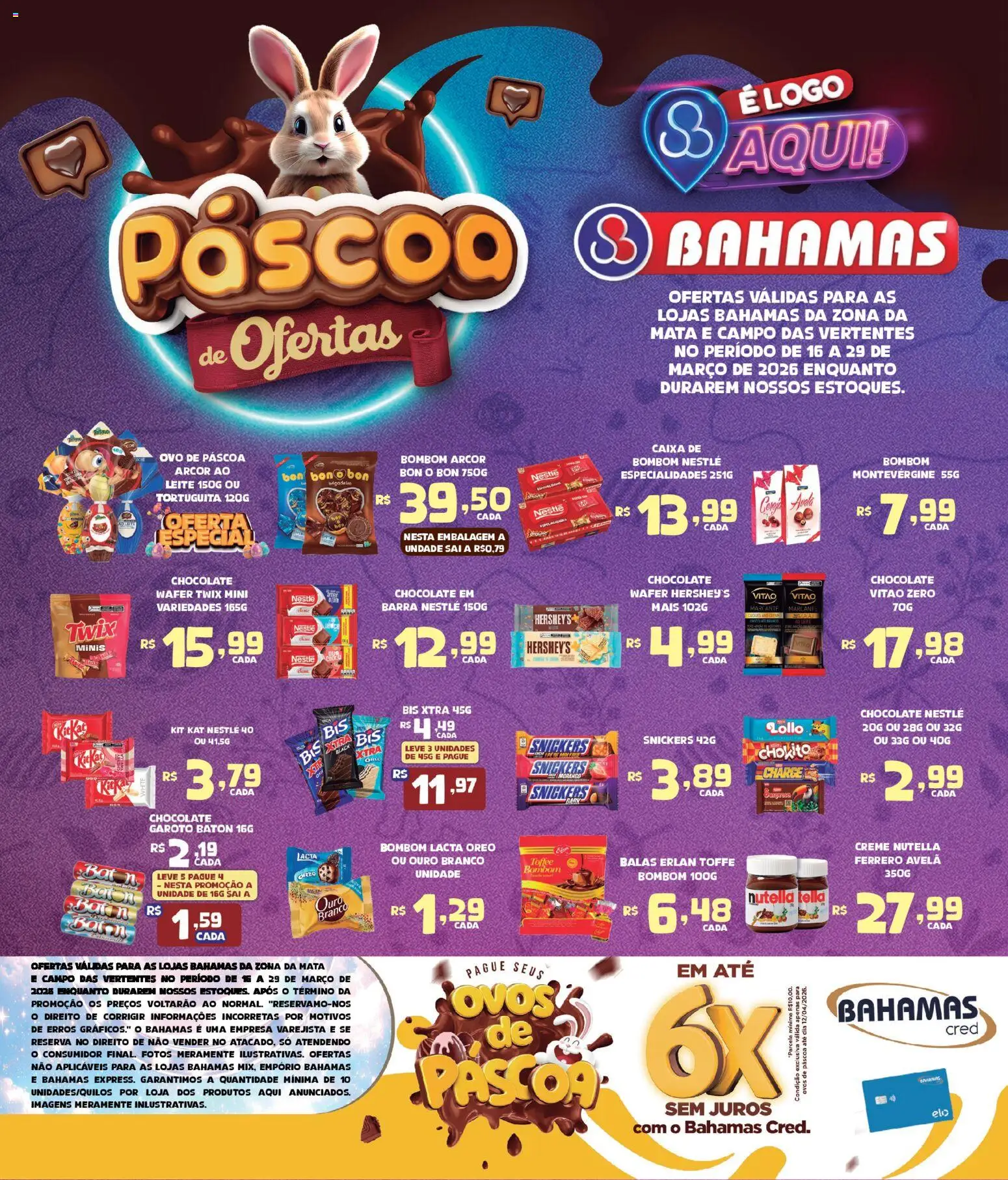 Pré-Visualização do folheto "Bahamas Supermercados ofertas Especial de Páscoa" da loja Bahamas Supermercados válido a partir de 16/03/2026