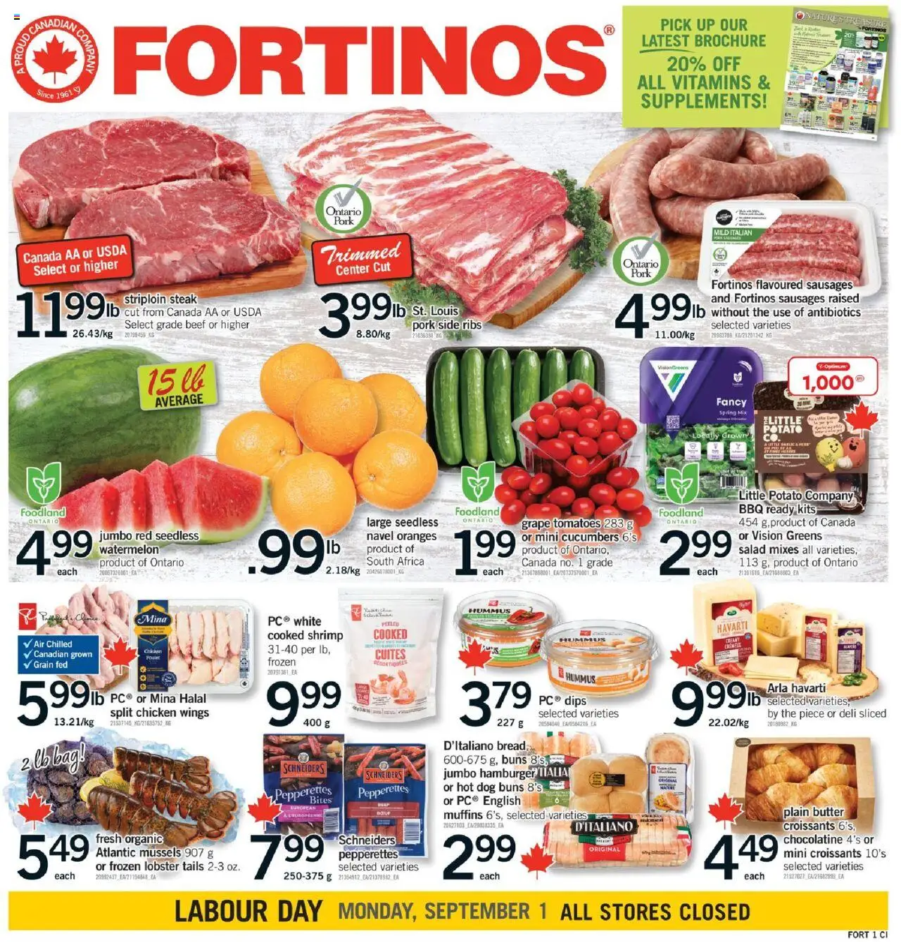 Fortinos flyer valid from Aug 28, 2025 - page number 1