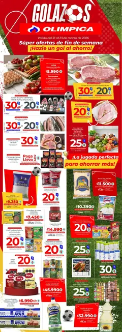  Vista previa del prospecto Golazos del almacen Olímpica válida del 21/03/2026 al 23/03/2026