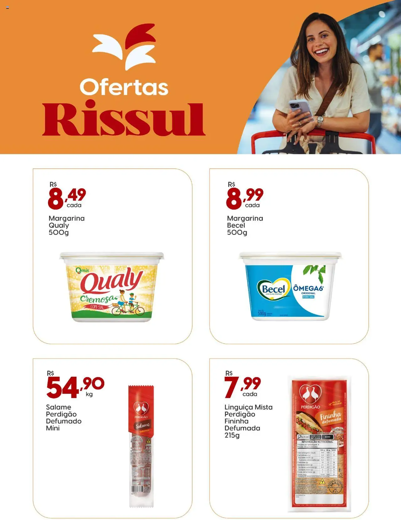 Rissul folheto "Ofertas BRF" válido a partir de 02/10/2025 - número de página 1 - Sal, Energético, Salame, Linguiça, Margarina