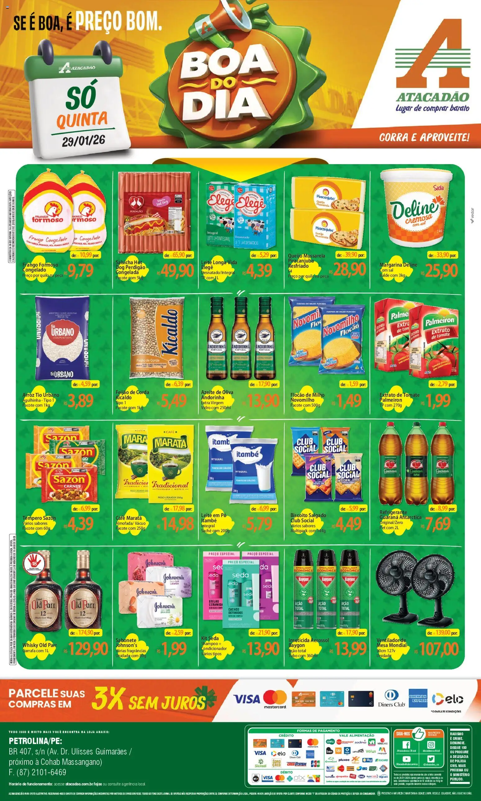 Pré-Visualização do folheto "Ofertas - PE" da loja Atacadão válido a partir de 29/01/2026