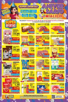 Pré-Visualização do folheto "Ofertas da semana" da loja Mialich Supermercados válido a partir de 24/07/2025