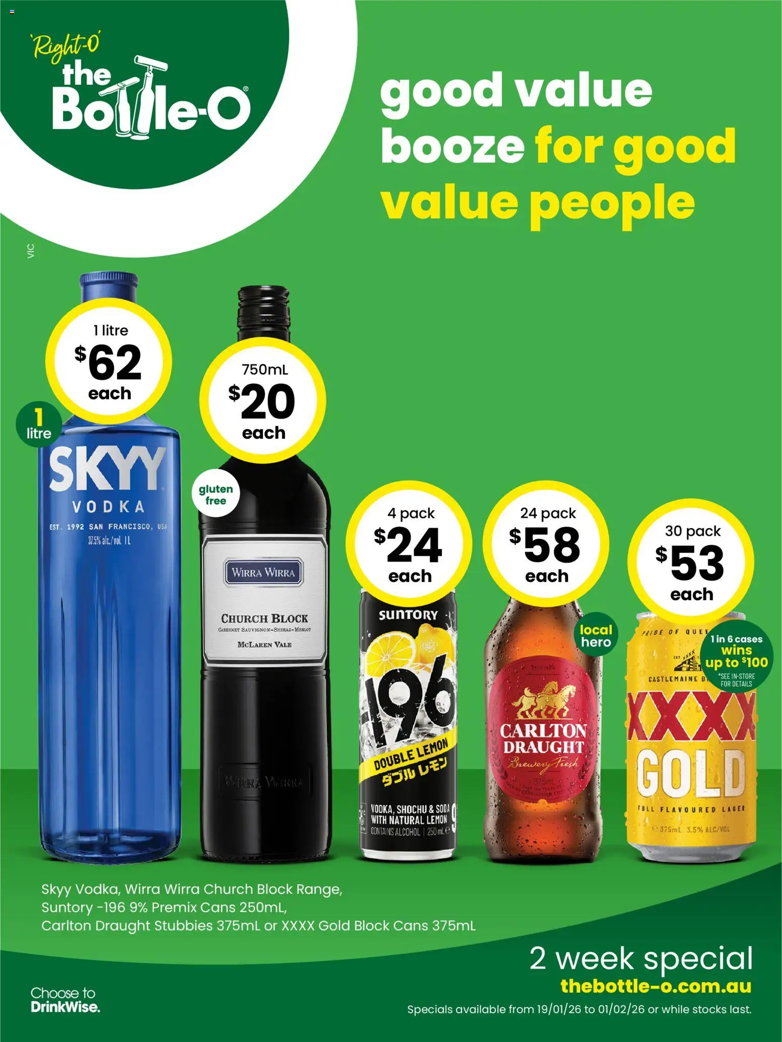 Preview of catalogue Catalogue from shop The Bottle-O valid 19/01/2026