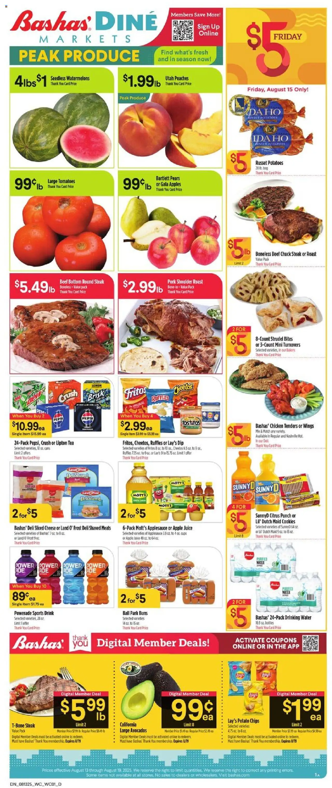 Basha's Dine from 08/13/2025 - Flyer - Page number 1