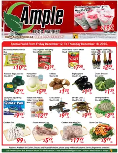 Preview of leaflet Weekly flyer Brampton from shop Ample Food Market is valid from Dec 12, 2025