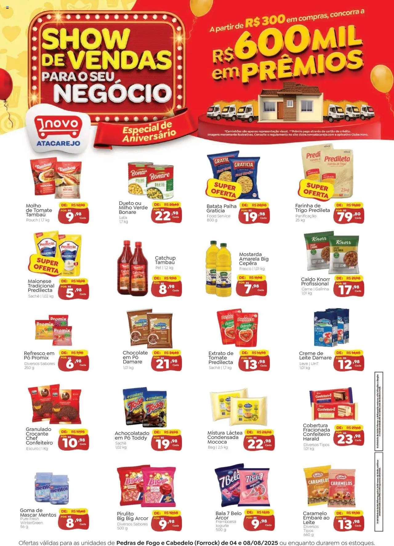 Novo Atacarejo folheto "Ofertas Show de Vendas" válido a partir de 04/08/2025 - número de página 1