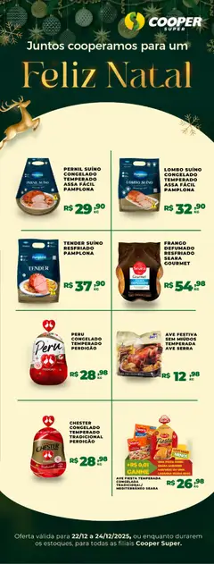 Pré-Visualização do folheto "Ofertas Aves Natalinas" da loja Cooper válido a partir de 22/12/2025