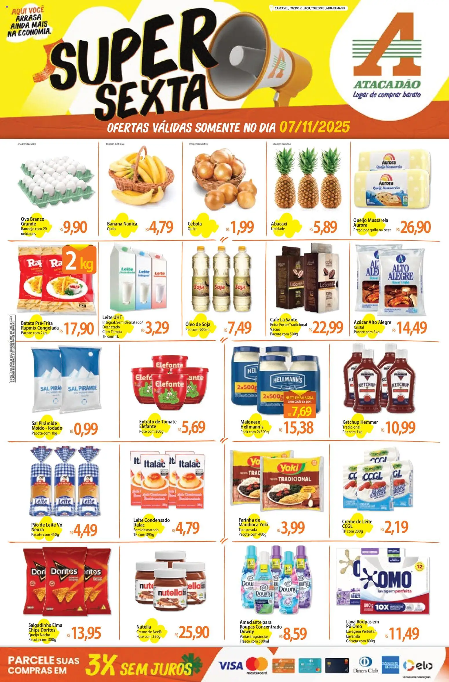 Pré-Visualização do folheto "Ofertas - PR" da loja Atacadão válido a partir de 07/11/2025