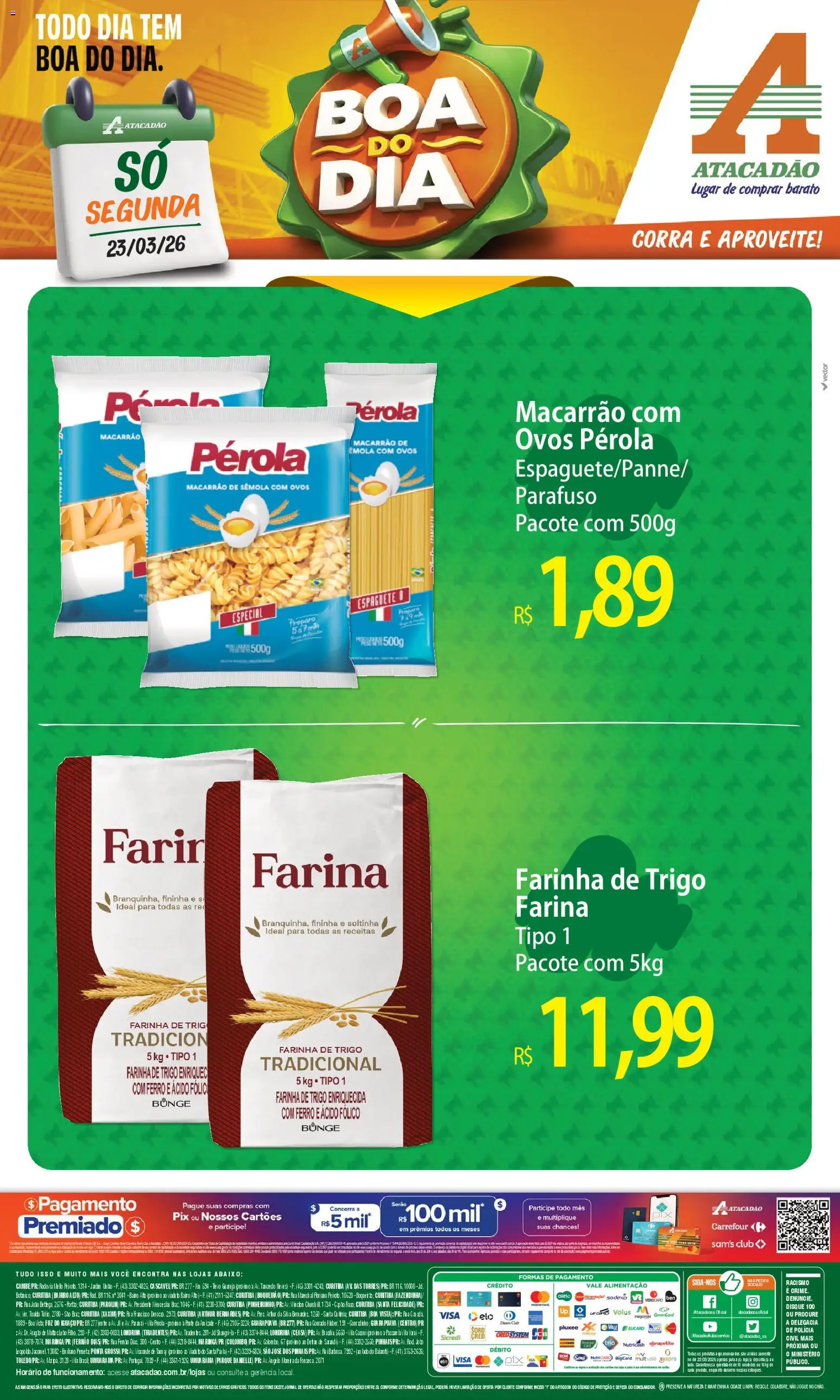 Pré-Visualização do folheto "Atacadão ofertas - PR" da loja Atacadão válido a partir de 23/03/2026