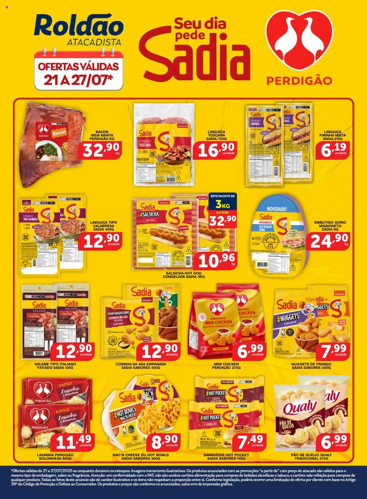 Roldão folheto "Ofertas Sadia" válido a partir de 21/07/2025 - número de página 1