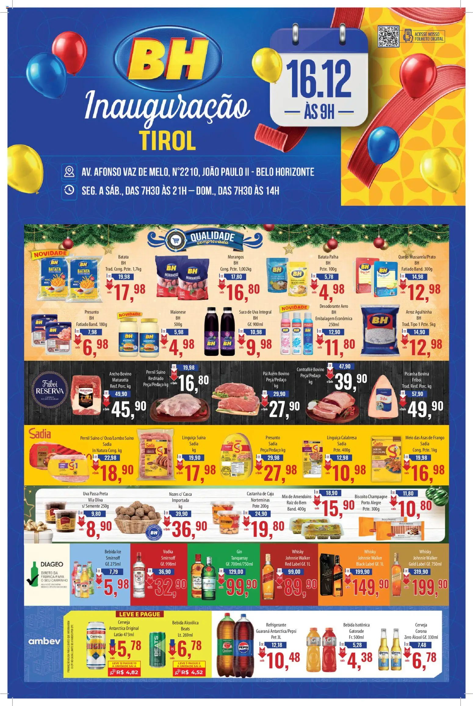 Pré-Visualização do folheto "Ofertas da semana" da loja Supermercados BH válido a partir de 16/12/2025
