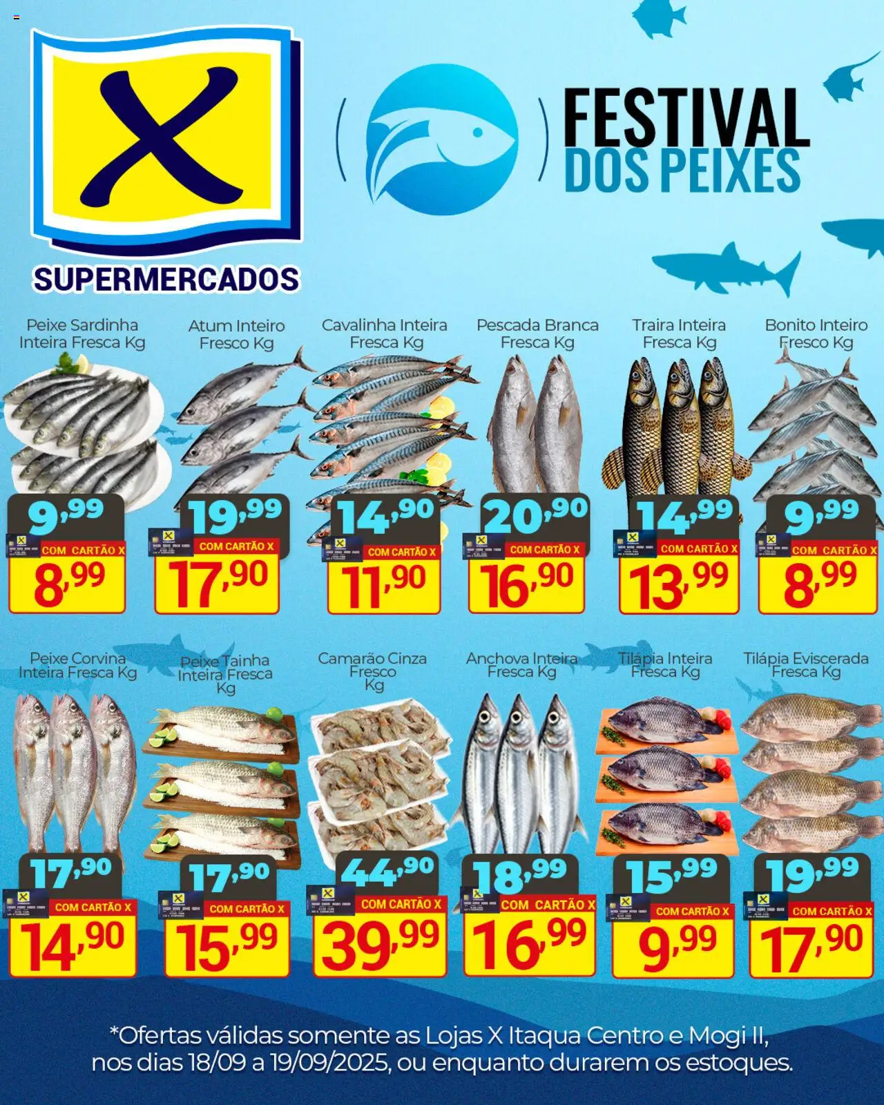 X Supermercados folheto "Ofertas Festival dos Peixes" válido a partir de 18/09/2025 - número de página 1