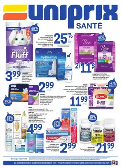Preview of leaflet Uniprix Sante from shop Uniprix is valid from Dec 18, 2025