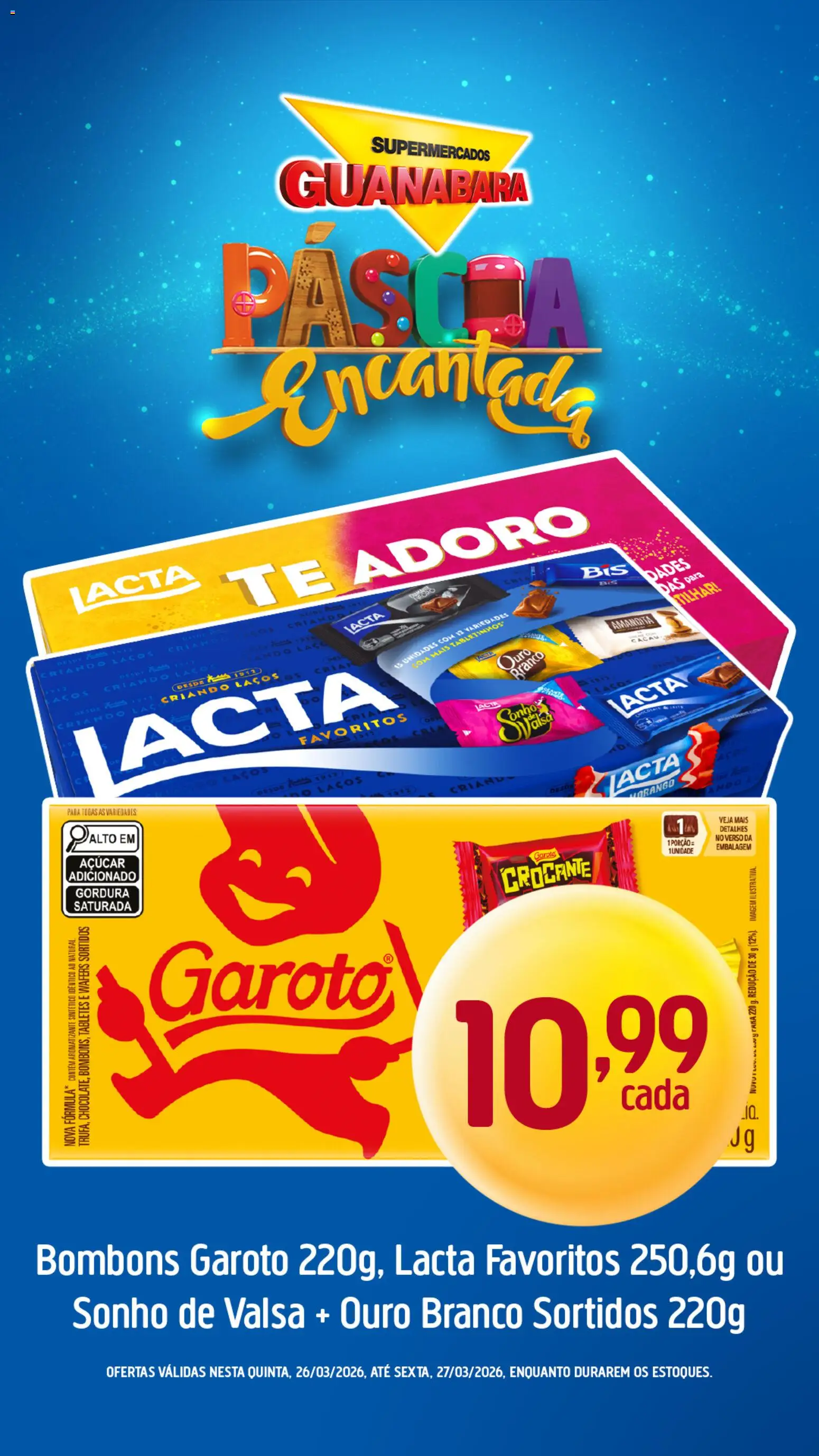 Pré-Visualização do folheto "Guanabara promoção" da loja Supermercados Guanabara válido a partir de 26/03/2026 - Sonho, Açúcar, Wafers