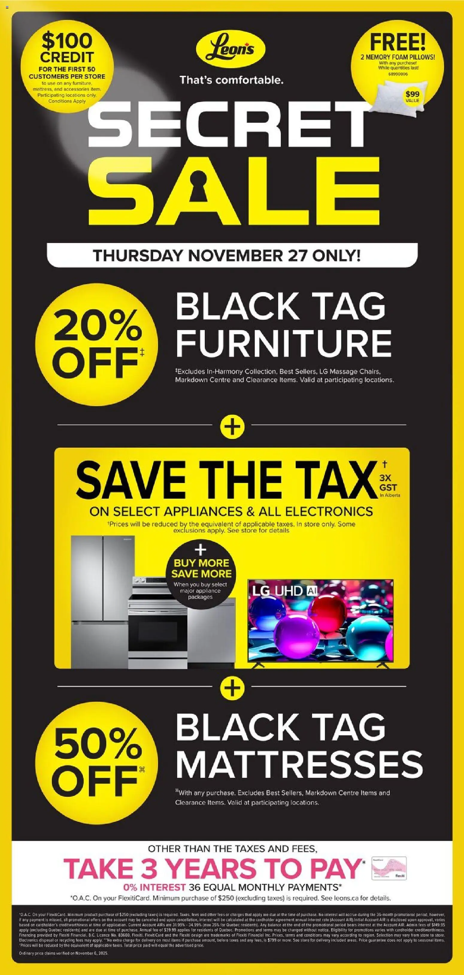 Preview of leaflet Flyer / circulaire from shop Leon's is valid from Nov 27, 2025